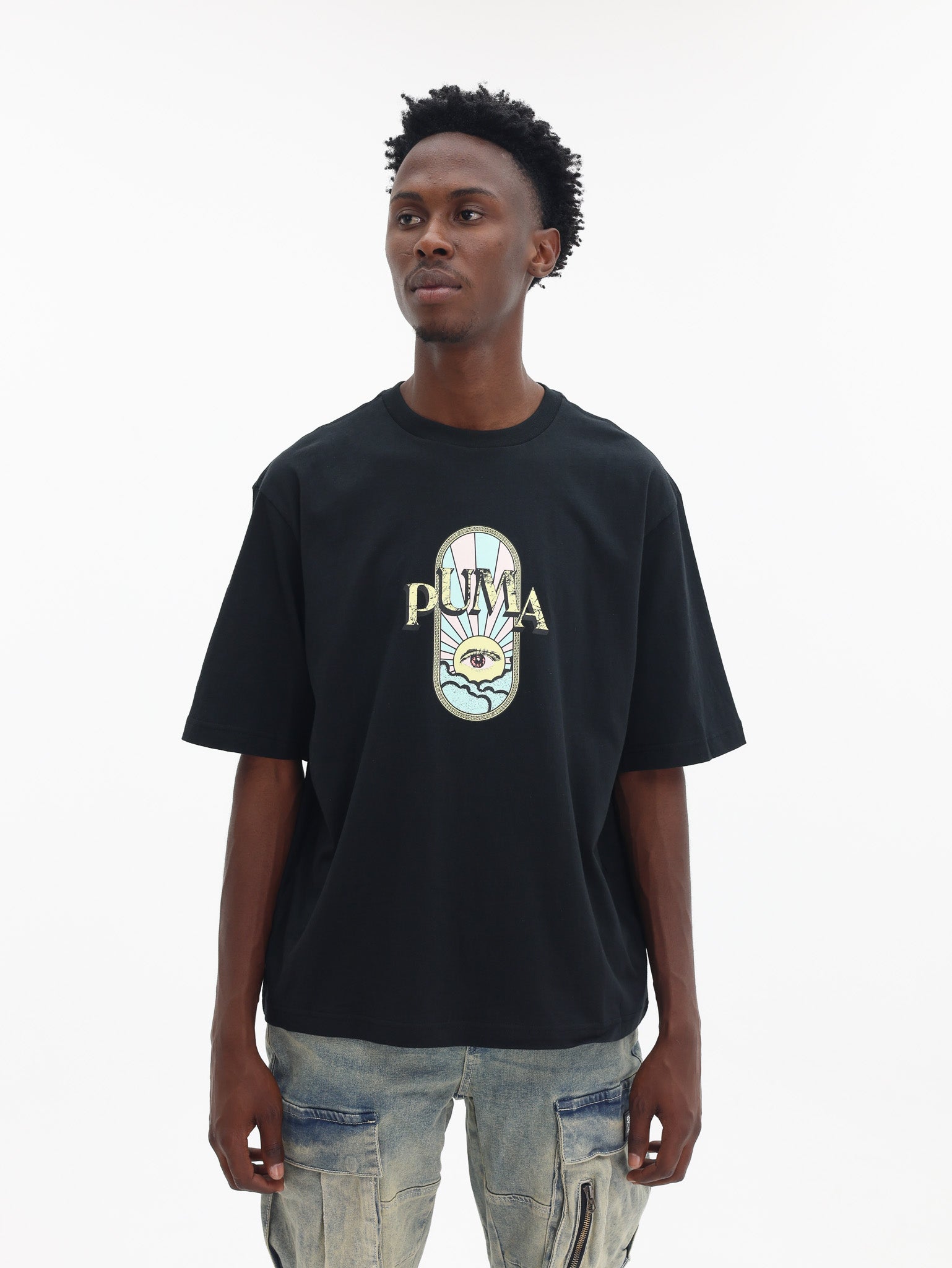 Puma T-Shirt Graphic FEST Boxy Black